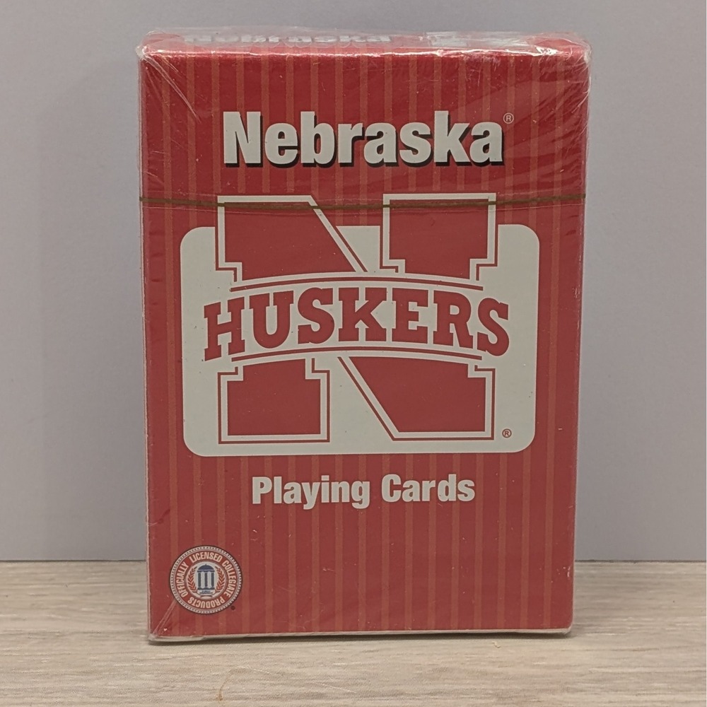 Nebraska Huskers Playing Cards Deck Red White N University of Nebraska New
